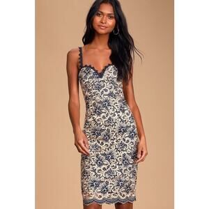 Lulus Embroidered Bodycon Dress